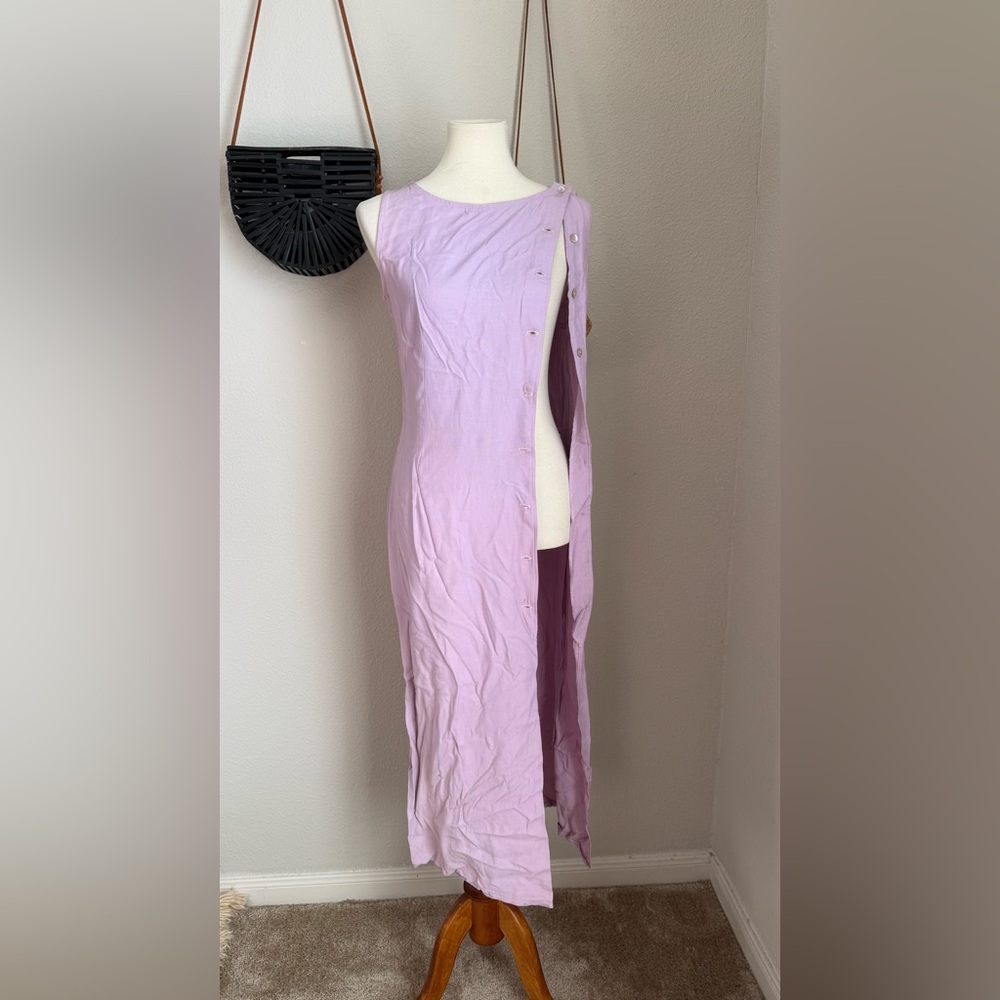 Infinity Side Button Sleeveless Dress, Size 6